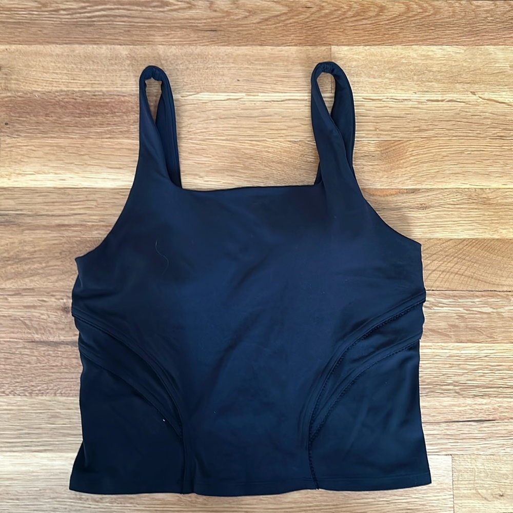 Lululemon Nulu and Mesh-Back Shelf-Bra Tank Top